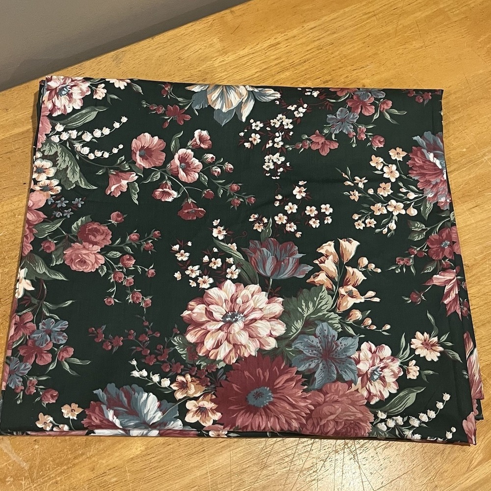 Croscill‎ Granada Green Floral Roman Shade Curtain 40x70" Vtg Country Cottage